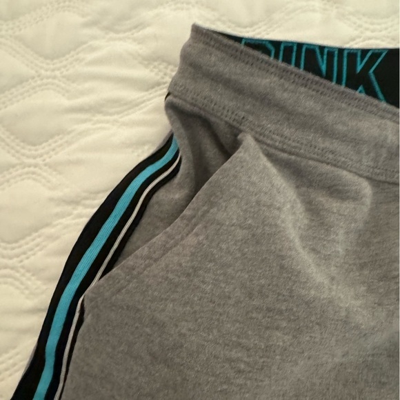 Pink Victoria’s Secret sweatpants joggers turquoise/black on /grey size XS - Picture 6 of 11